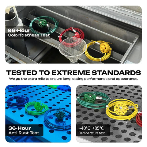Built Tough Lockout Tagout Cable Lock For Industrial Valves And Control Panels, Hassle Free Pvc Coated Steel Wire Loto Kit, Osha Approved Multi Use Equipment Safety Red Two Pack