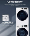 Stacking Kit For 24 Inch Wide Front Load Washer And Dryer, Samsung Compatible SK-DH with space-saving mount