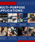 Collage showcasing Industrial Black Nitrile Gloves Heavy Duty Disposable With Full Palm Texture in various uses