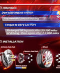 Installation and torque instructions for Beefed Up 2 Inch Wheel Spacers Kit For 6x5.5 Bolt Pattern Trucks And SUVs Including Silverado Sierra Tahoe Yukon Ram 1500 Forged Aluminum 108mm Center Bore M14x1.5 Studs