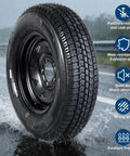 Two Pack Trailer Tire On Rim ST175 80D13 With 13 Inch Rims And Five Lug Pattern Four Point Five Inch PCD Load Range C 6PR