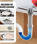 Cordless 25Ft Drain Auger Electric Snake Hair Clog Buster With Replaceable Shaft for use in sinks, floor drains, showers.