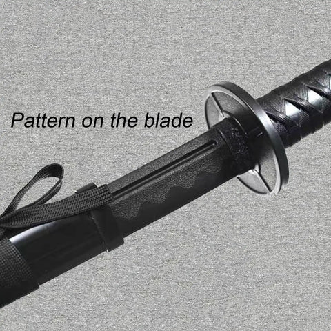 Close-up of Plastic Training Katana Sword With Sheath For Role Play And Stage Performances Blunt Edge Practice Samurai Sword