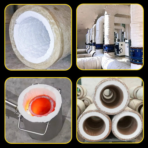 Ceramic fiber blanket insulation rolls and cut sections; 32x24x1 in, high-temperature up to 2400F (Amazon)