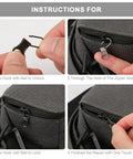 Six Pack Detachable Zipper Pulls Replacement Kit For Jackets Pants Coats Shoes Suitcases And Backpacks Durable Dark Gray Zipper Tabs For Quick Repairs And Easy DIY Fixes installation steps
