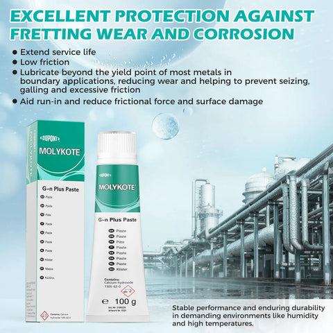 GN Plus Paste 100g Molybdenum Disulfide Lubricant for Bearings Gears Gearbox and Threads packaging and industrial pipes
