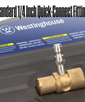 Standard 1/4 inch quick-connect fitting for 15 Inch Surface Cleaner Attachment For Pressure Washers Up To 3400 Max PSI