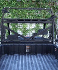 UTV Hunting Tool Holder Rack for Cargo Bed Universal Adjustable SXS Gear Mount in cargo bed installation view