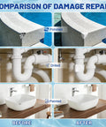 Heavy Duty Two Part Epoxy Pool Putty For Swimming Pool Leaks And Cracks Waterproof Sealant shown in damage repair comparison.