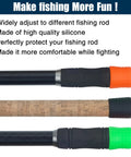 Durable Silicone Fishing Rod Butt Cap Cushion End Seat Protector For Rods And Tackle Gear Keeps Rod Safe In Muddy Water And Rocky Banks Thick Pads For Comfort Fits Large Medium Small Poles 6 Pack, silicone rod ends on three rods
