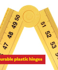 Folding Meter Stick With Inches, Centimeters, Millimeters And Meters For Quick Imperial And Metric Measurements, Durable Plastic Ruler