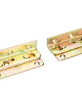 Heavy Duty Bed Rail Brackets Full Set Of 4, Rust Proof No Mortise Frame Connectors For Wood Beds.