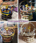 Customer post of Starry Night 3D Wooden Puzzle Music Box Kit For Adults And Teens, rotating wooden model with planets