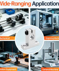 Four Pack SK12 12mm Linear Shaft Support Block With Locking Screw For Stable Precision Linear Motion In CNC Machines, 3D Printers, And Robotic Systems, Includes L Shaped Allen Wrench. Aluminum SK12 block in CNC, laser, and automation setups