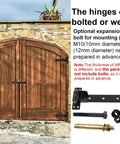 Beefy Heavy Duty Gate Hinges 13 Inch Strap Hinges With Ball Bearings on wooden gates