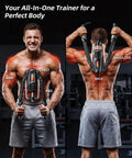 EAST Mount Twister Arm Exerciser Get Ripped With Adjustable Hydraulic Resistance Up To Four Hundred Forty Pounds Perfect For Home Workouts Build Chest Shoulders And Arms Fast Smooth Joint Friendly Training Gear Grey in use, highlighting chest and arm engagement.