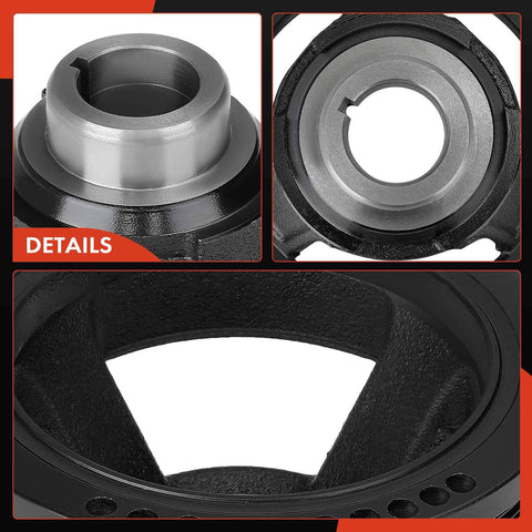 Harmonic Balancer Crankshaft Pulley For 2017-2022 Chevrolet Colorado And 2017-2022 GMC Canyon V6 3.6L Black Finish With Degree Markings