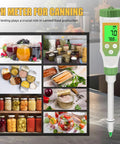 Pro Grade Digital pH Meter For Food And Fermentation, High Accuracy pH Tester With Spear Probe against canned food jars