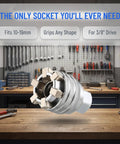 Adjustable Socket Wrench Tool For 10 To 19mm Bolts And Nuts With Multi Function Sleeve displayed on workbench