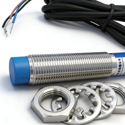 Inductive Proximity Sensor Switch For Industrial Automation, 3-Wire DC 6-36V, NPN Normally Open Output, M12 cylindrical sensor, Model LJ12A3-4-Z BX