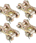 No Sweat Rigging 4 Pack 3/8 Double Clevis, Zinc Plated G70 Chain Repair Links for secure trailer hauling.