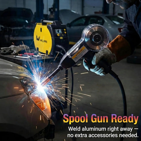 All In One 200 Amp MIG Welder With 110 And 220V Dual Voltage 7 Mode Multi Process Aluminum Workhorse Machine welding car