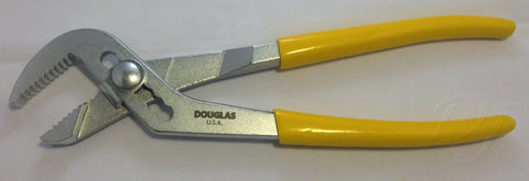 10 Inch Tongue And Groove Pliers With Angle Nose Slip Joint Pump Pliers Seven Position Grip Pipe Wrench Style Teeth Zinc Plated