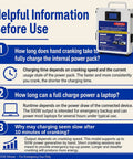 Hand Crank Generator Portable Power Station 150W to 500W Off Grid Backup Power for Camping and Emergencies info