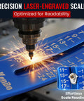 Gen2 Bolt Size Finder Tool Keychain Gauge with laser-engraved scales for bolts and nuts heads measurement SAE metric