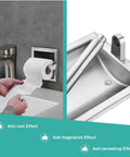 Recessed Toilet Paper Holder In Brushed Nickel Wall Mount Made Of Stainless Steel With Rear Mounting Bracket Included for modern bathroom
