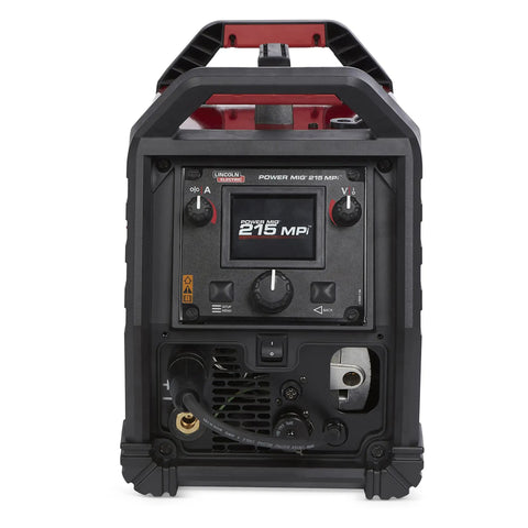 Front view of Multi Process Welder For Home Shop Use With MIG Flux Cored Stick And DC TIG Dual 120V And 230V Power Ergonomic Portable Case