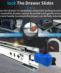 Heavy Duty Drawer Slides With Lock In Out 53mm Rails Full Extension Ball Bearing Runners locking mechanism demonstration