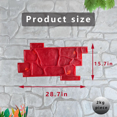 Concrete Stamps Stone Tile Texture Mat For Outdoor Landscaping Dope Realistic Slate Floor Imprint Mold, 28.7x15.7in size