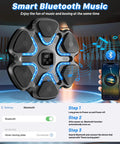 Dope Music Boxing Machine With Bluetooth Punching Trainer for Home Gym Wall Mounted LED Target shown with smartphone app.