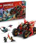 NINJAGO Ninja Combat Vehicle 3 In 1 Building Toy Set For Kids Ages 8 And Up Dragon Rising Build Kit with minifigures and box