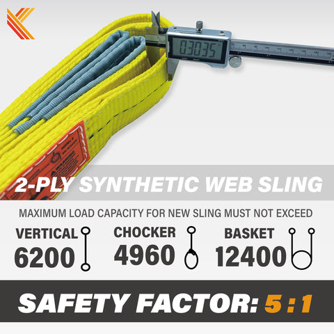 2 Inch By 4 Foot Heavy Duty Lifting Straps Set Of 2 Pairs Webbing Sling Rigging For Moving Furniture With 6200 lb Capacity