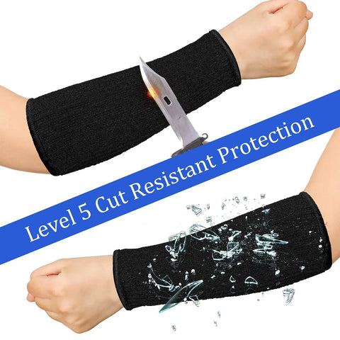 Three Pairs Of Heavy Duty Arm Protectors For Thin Skin And Bruising Cut Resistant Forearm Sleeves Level Five Burn Protection