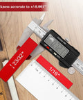 Digital caliper measuring Pro Grade Setup Blocks Height Gauge Set with 15 solid aluminum router table fence bars for woodworking.