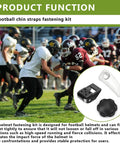 Top Shelf Football Helmet Chin Strap Hardware Bundle Delivering Bulletproof Strap Loc And Cam Loc Retention In Clean White Finish during a game.