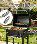 4 Inch Weld On Bullet Hinges Heavy Duty 8 Pack Built Tough For BBQ Smoker displayed on a barbecue grill with food