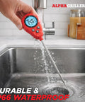 Instant Read Meat Thermometer With Ultra Fast Probe For Home Cookin Digital Kitchen Thermometer IP66 water-resistant test