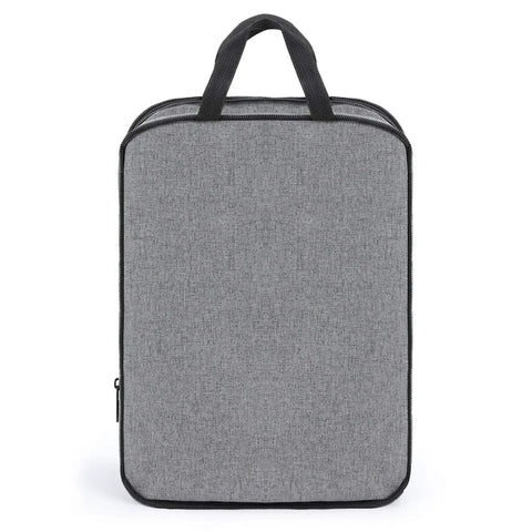 Go To Waterproof Shoe Bag For Travel And Gym, large capacity dustproof sneaker organizer with zipper, snowflake textured fabric, front view