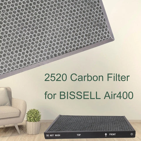 Air400 Compatible Replacement 400 Filter Set With Activated Carbon Filter 2521 And 2520 Parts 1 Plus 1 Pack displayed on a wooden floor