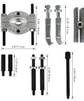 Mini Bearing Separator Kit 6 Piece Bearing Puller Set With Jaws Thrust Screw Extension Rods And Yoke Pro Grade Heavy Duty
