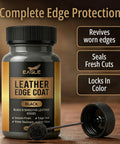 Smooth Black Leather Edge Coat With Built In Applicator For Purses Belts Shoes And Couches Delivers A Clean Flexible Water Resistant Edge Finish Sealer And Restorer For All Leather Edges 4oz bottle with applicator.
