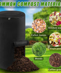 34 Gallon Outdoor Compost Bin With Handles And Observation Windows, Thickened Breathable Foldable Design For Easy Garden Yard Recycling