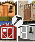 Six Pack 6 Inch T Strap Heavy Duty Gate Hinges For Barn Doors Fences Sheds And Wooden Gates Black Rustproof Tee Hinge Hardware