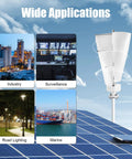 100W Vertical Axis Wind Turbine Kit With Controller And 2 Blades For Home Use shown with various applications