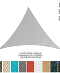 Gray Equilateral Shade Sail 32 Ft By 32 Ft By 32 Ft Dope Patio Backyard Outdoor Canopy Breathable HDPE 190 GSM