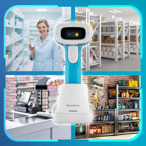 Beast Mode Industrial Barcode Scanner With Wireless 2D QR Capture And IP67 Waterproof Defense Built Tough For Warehouse Hustle And Rugged Daily Grinding On Every Job Site in various warehouse settings.